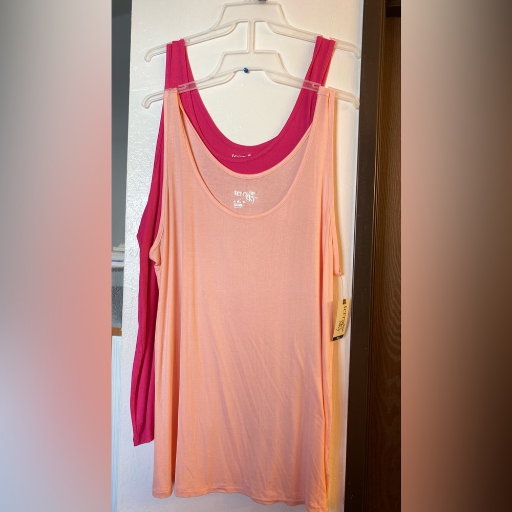 NWT Terra & Sky 2 PK Ribbed Tank Tops